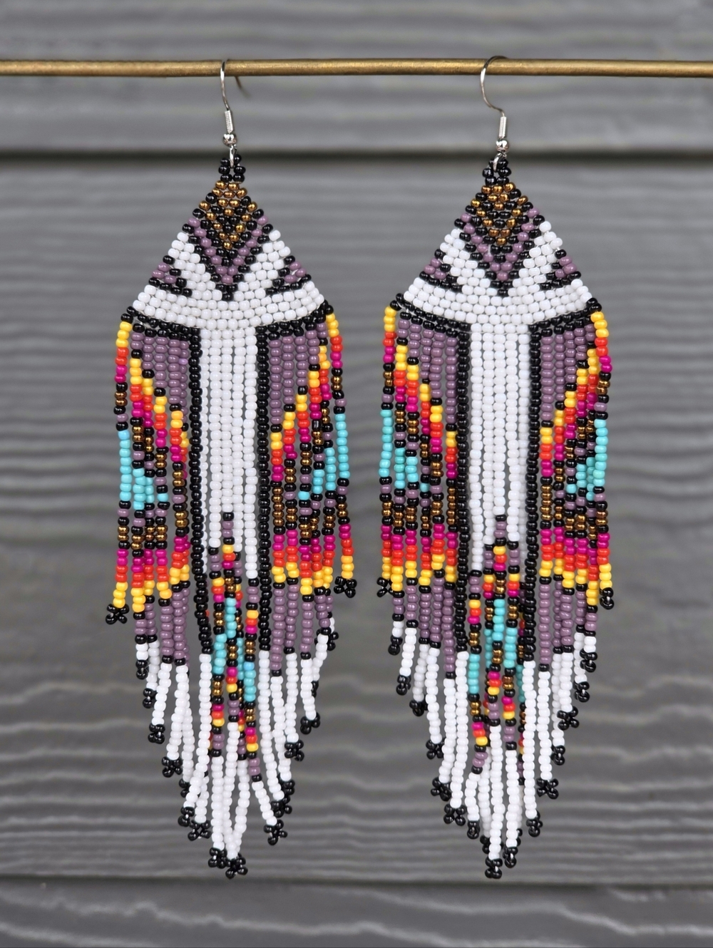 Riva Boho Fringe Beaded Earrings Handmade Jewelry Boheme Southwestern